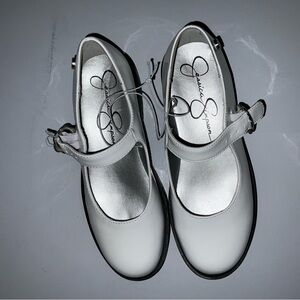 Jessica Simpson white little girl dress shoes size 2